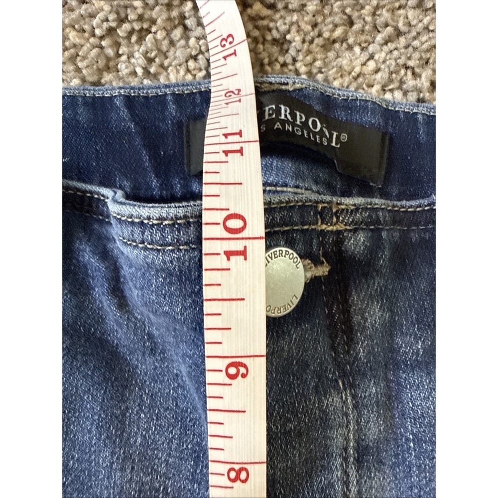 Liverpool Los Angeles Light Wash Flare The Gia Glider Crop Jeans sz 4/27 - Picture 4 of 9